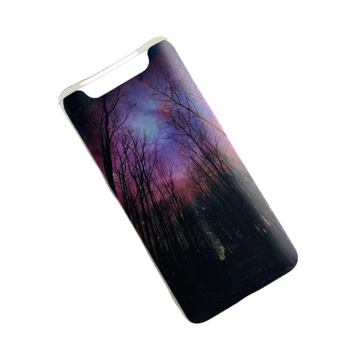 Silicone phone case for Samsung Galaxy A80 and A90 by 9eight5, shown in black with a smooth, flexible design.