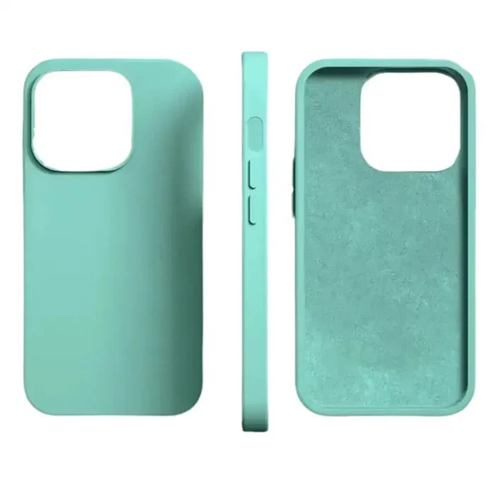 Habicare 9eight5 silicone iPhone case for iPhone 6 to 15 series in green, purple, and navy with a sleek protective design.