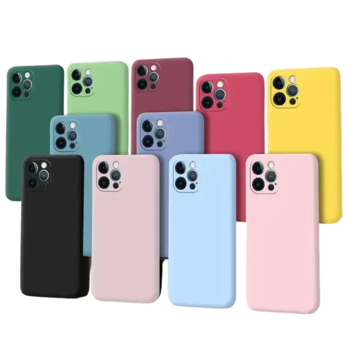 Colorful silicone iPhone case by Habicare for iPhone 7 to 11 series, featuring a sleek, flexible design and multiple color options.