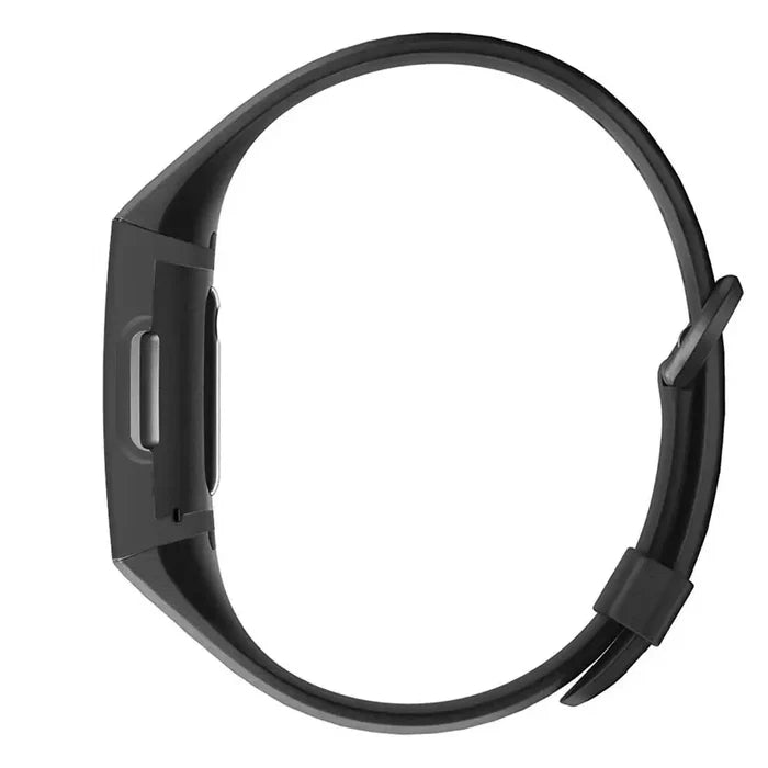 Habicare silicone protective case for Fitbit Charge 2 TWS, showing the snug, durable cover with precise cutouts for buttons and ports.
