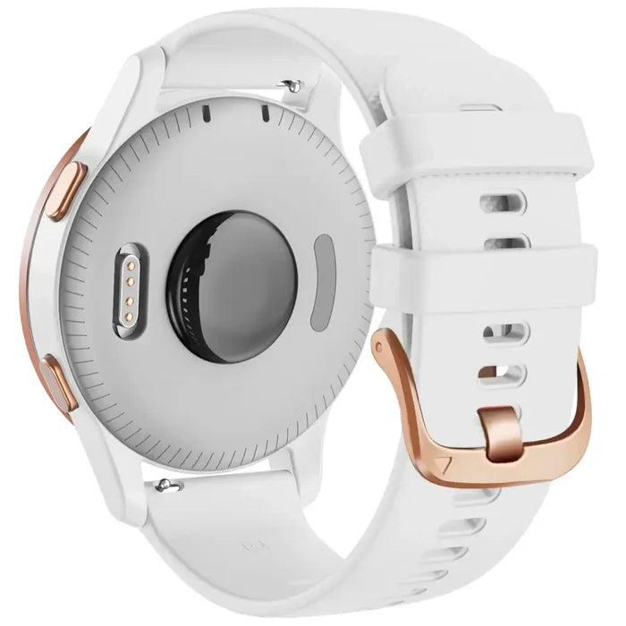 Habicare silicone replacement strap for Garmin Forerunner 255S series in multiple colors, designed for comfortable TWS wear.