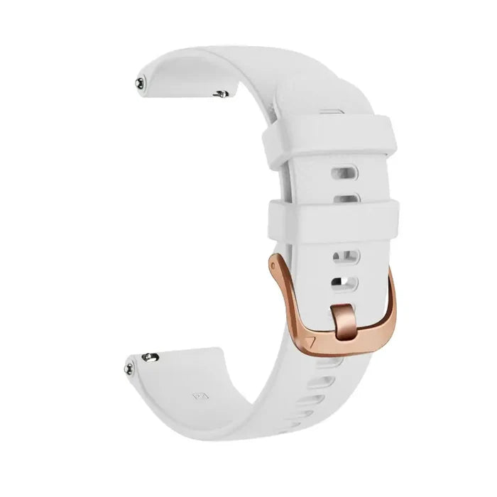 Habicare silicone replacement strap for Garmin Forerunner 255S series, available in 10 vibrant colors, designed for comfortable wear.