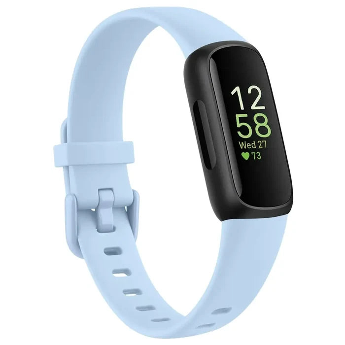 Habicare silicone sport strap for Fitbit Inspire 3, available in 21 vibrant colors, designed for a comfortable fitness wear.