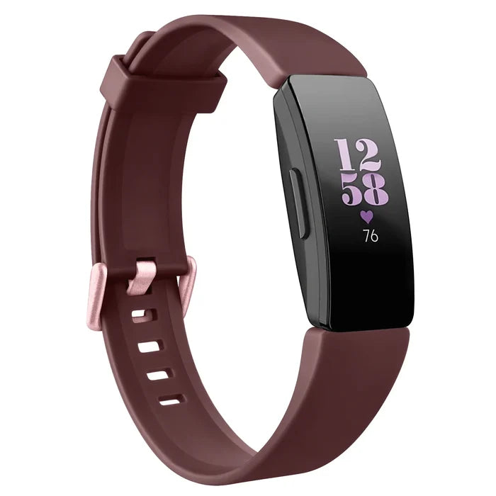 Habicare silicone strap for Fitbit ACE 2 TWS in multiple colors, showing flexible, vibrant wristband with secure clasp.