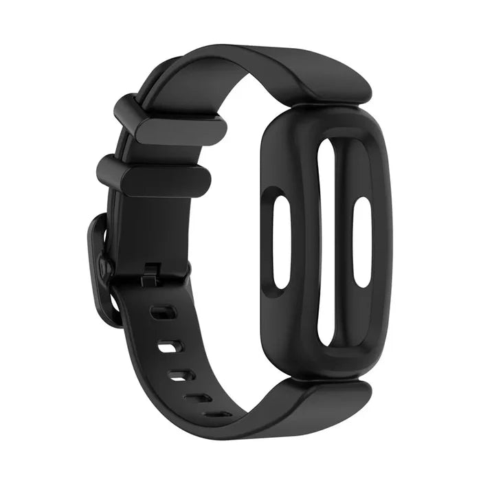 Habicare silicone strap for Fitbit Ace 2/3 and Inspire series, TWS style, in a vibrant blue color with a secure clasp.