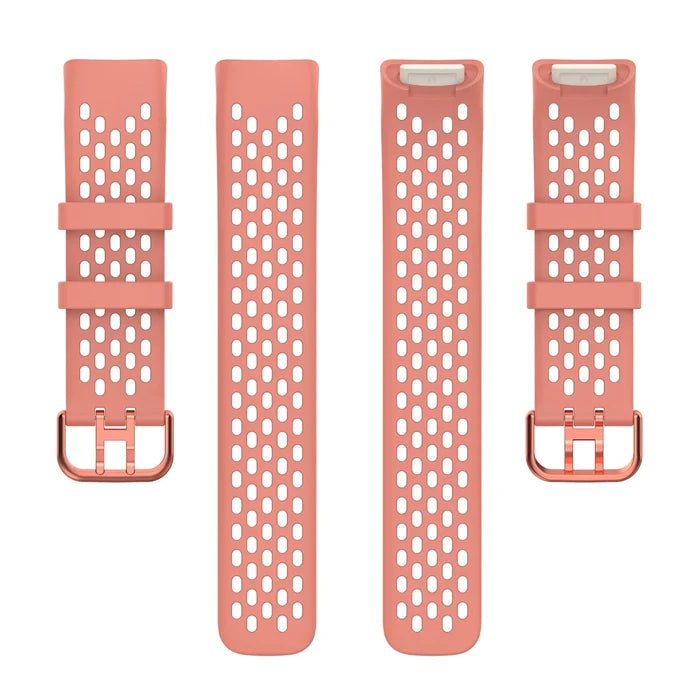 Habicare silicone strap for Fitbit Charge 5/6 Series, TWS style, available in 12 vibrant colors, shown in the product image.
