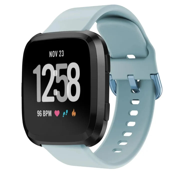 Habicare silicone Fitbit Versa Lite/Versa/Versa 2/Blaze strap in multiple colors, flexible and comfortable wristband for fitness tracker.