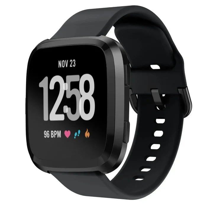 Habicare silicone strap in various colors for Fitbit Versa Lite, Versa, Versa 2, and Blaze series smartwatch.