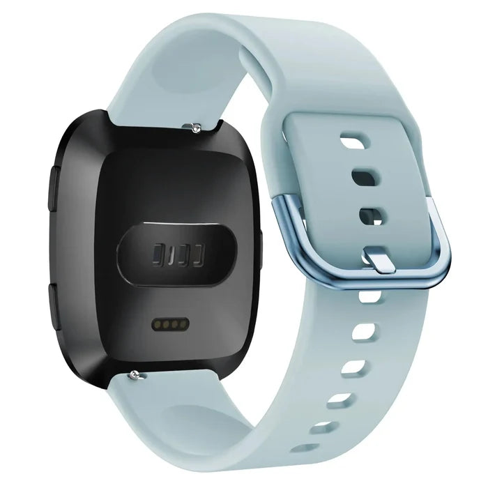 Colorful Habicare silicone strap for Fitbit Versa Lite, Versa, Versa 2, and Blaze series smartwatch, shown in multiple vibrant colors.