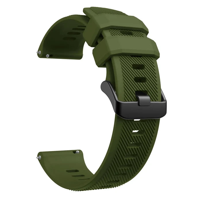 Habicare silicone strap for Garmin Forerunner 965, TWS, in various colors, featuring a comfortable, durable watch band.