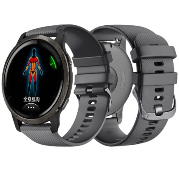 Habicare silicone strap for Garmin Forerunner 965 series, TWS style, available in 10 vibrant colors, shown in close-up.
