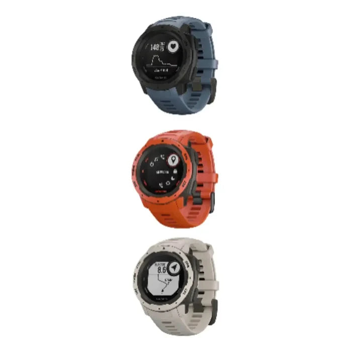 Habicare silicone strap for Garmin Instinct 1/2/Esports/Solar Series, 22mm TWS watch band in multiple colors.