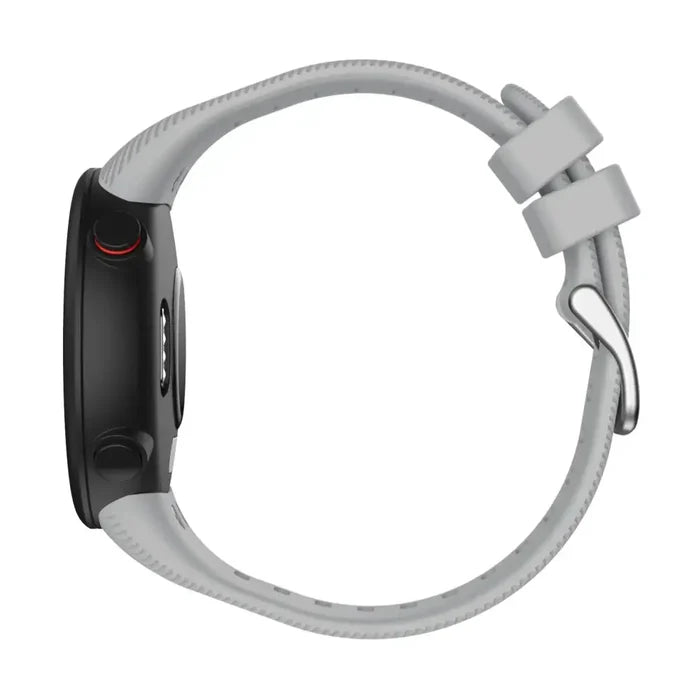 Habicare silicone strap for Garmin Swim 2 and Forerunner 45S, available in 15 colors, shown in a close-up image.