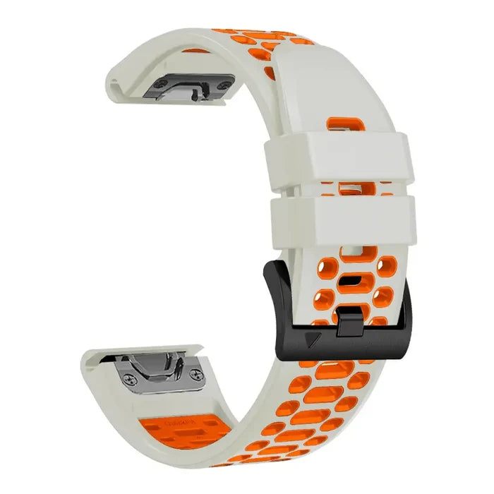 Habicare silicone watch band for Garmin Fenix 6X, available in 12 colors, designed for comfortable wear and secure fit.