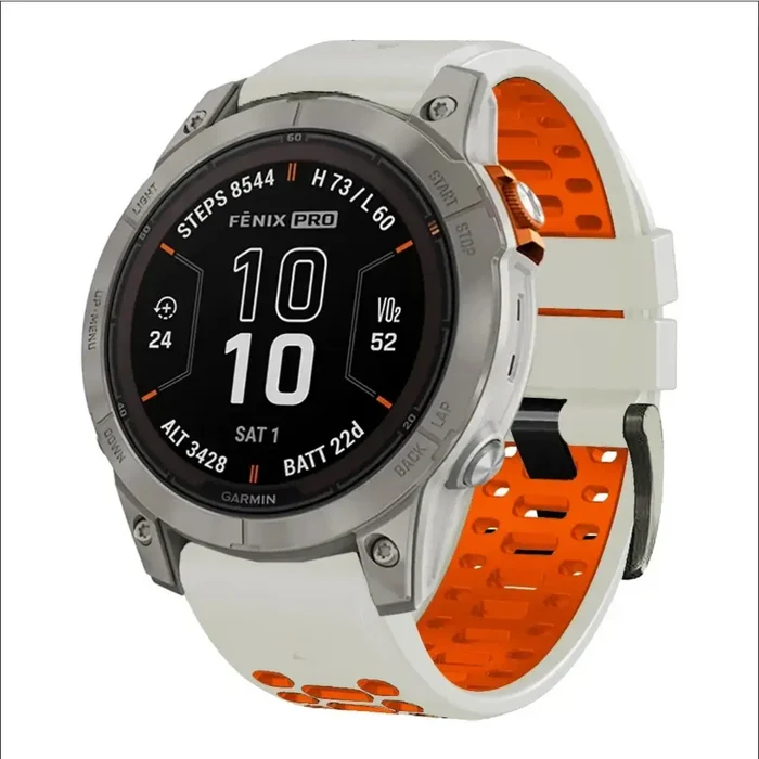 Habicare silicone watch band for Garmin Fenix 6X in various colors, flexible TWS strap suitable for outdoor and fitness use.