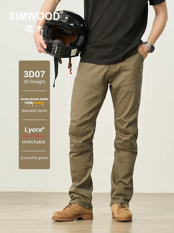 SIMWOOD 10oz Draping Motorcycle Riding Jeans