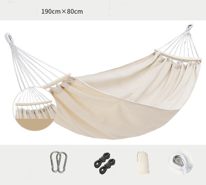 ECOTREK single reinforced anti-tip hammock THTF5016 with sturdy fabric and reinforced edges for safety and durability.
