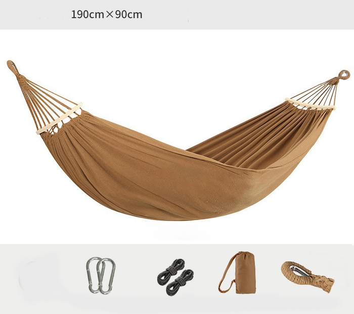 ECOTREK Single Reinforced Anti-Tip Hammock THTF5016, durable fabric with reinforced edges for safety and comfort.