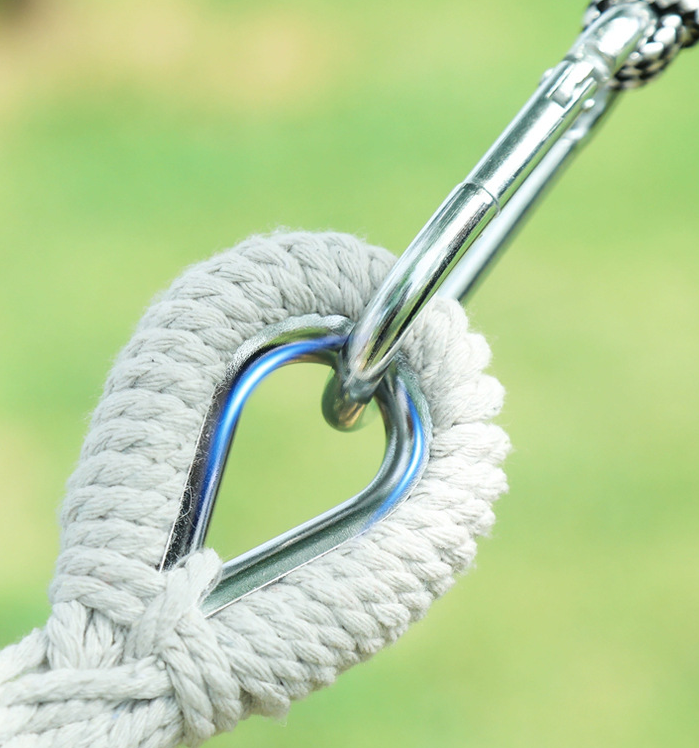 ECOTREK Single Reinforced Anti-Tip Hammock THTF5016 showing durable fabric and reinforced edges for stability and safety.