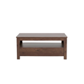 Walnut 'Sintra' coffee table with two drawers by sue-e furniture, showcasing a modern design and ample storage space.