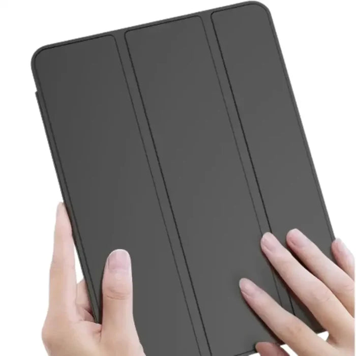 Black Habicare 9eight5 Smart Cover for iPad with magnetic closure, designed to protect and complement the device.