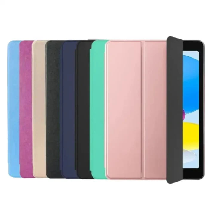 Habicare 9eight5 smart cover for iPad series in elegant silk gold with magnetic closure, protective and stylish accessory.