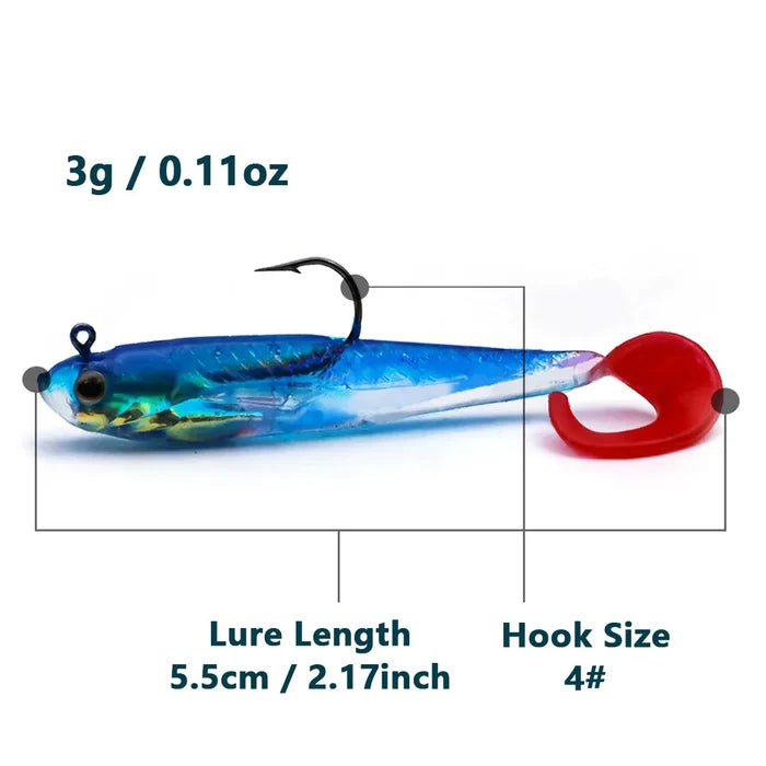 3Pcs-Blue  5.5cm