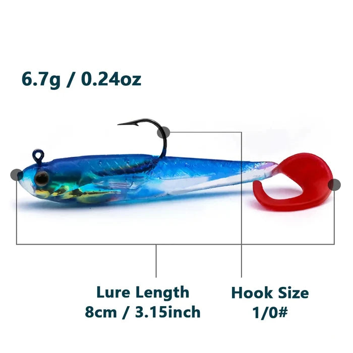 3Pcs-Blue  8cm