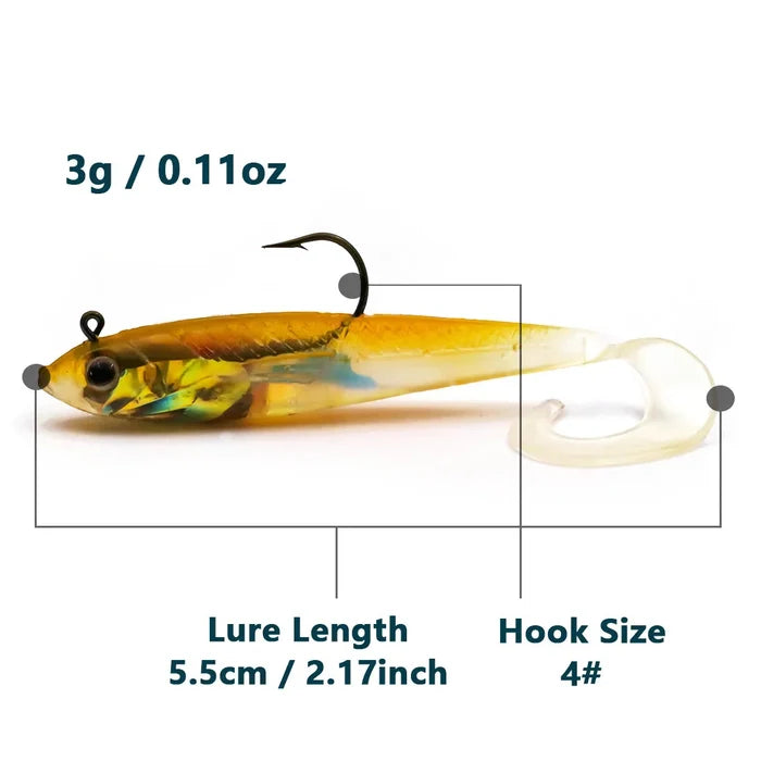 3Pcs-Yellow  5.5cm