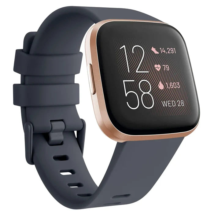 Habicare soft silicone sport band for Fitbit Versa 1 in multiple colors, TWS style, lightweight and comfortable for active wear.