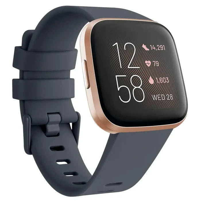 Habicare soft silicone sport band for Fitbit Versa 2, shown in vibrant colors, ideal for active wear and comfortable fit