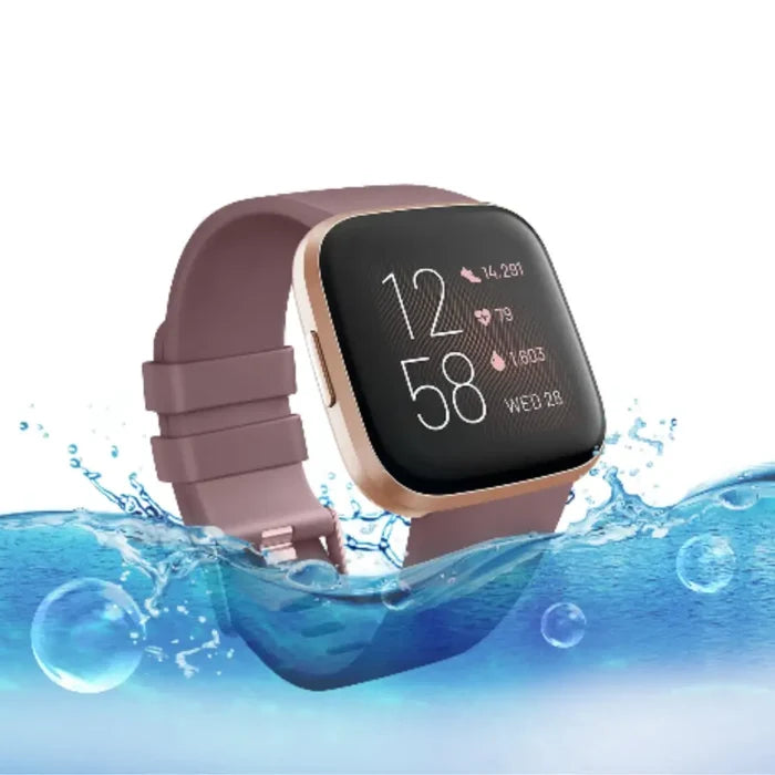 Soft silicone sport band for Fitbit Versa 2 by Habicare, available in 26 vibrant colors, designed for comfortable fitness wear.