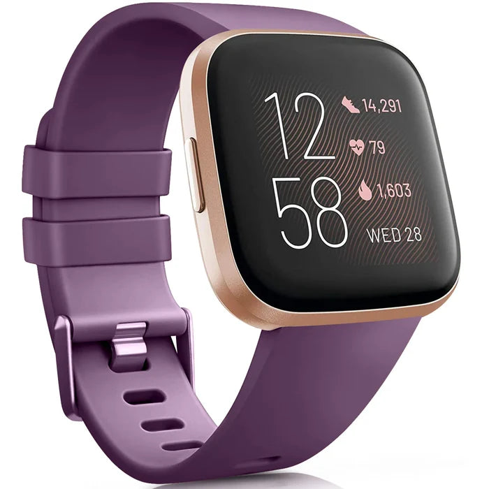Habicare soft silicone sport band for Fitbit Versa Lite in various colors, TWS style, designed for comfort and durability.