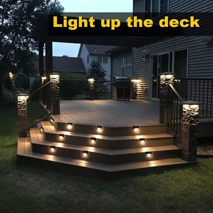 Set of solar LED waterproof outdoor lights by Habicare in 4, 8, 16, or 32 pack, ideal for garden or pathway illumination.
