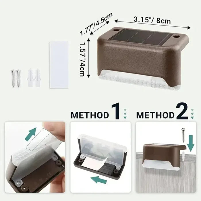Set of waterproof solar LED outdoor lights by Habicare, available in 4, 8, 16, or 32 pack, ideal for garden or pathway lighting.