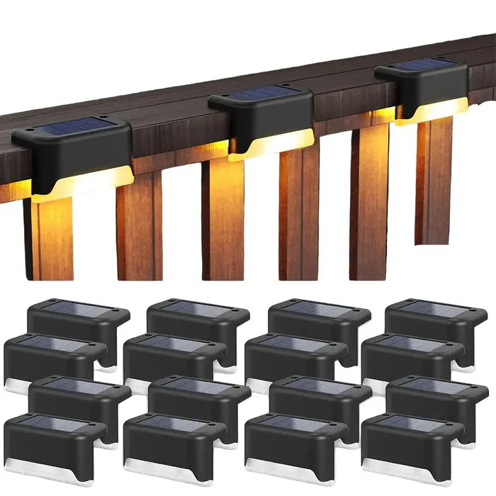Set of waterproof solar LED outdoor lights by Habicare in 4, 8, 16, or 32 pack, ideal for garden or pathway illumination.
