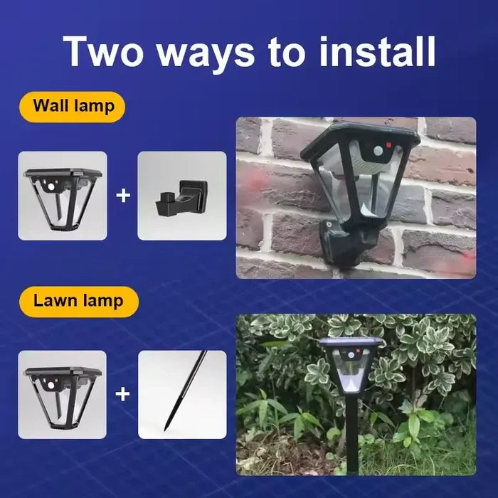 Habicare Solar Pathway Lights with Motion Sensor, SS model, illuminating outdoor pathways with energy-efficient solar power and motion detection.