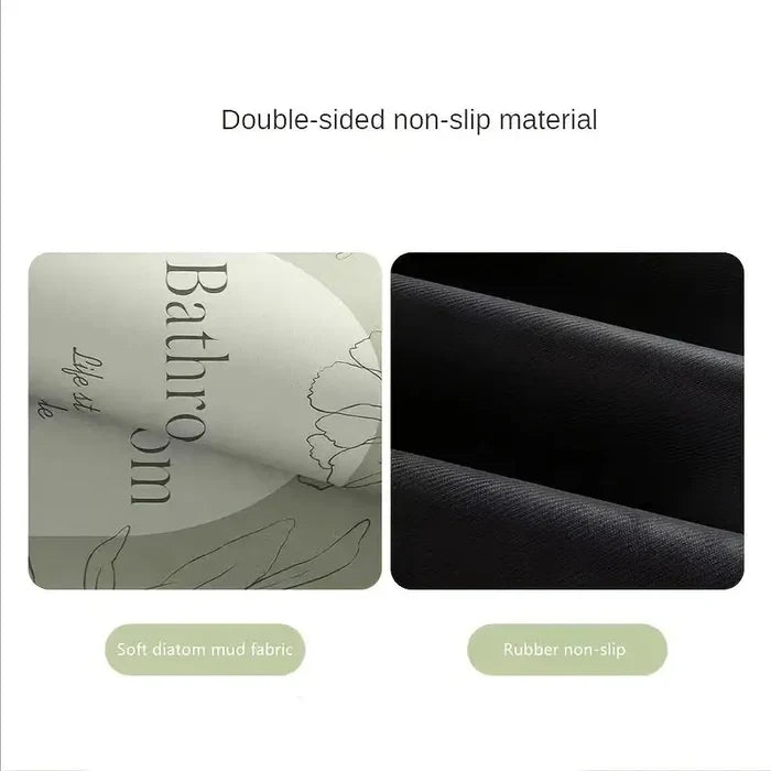 Habicare solid color kitchen mat with non-slip backing and absorbent surface, available in four vibrant colors.