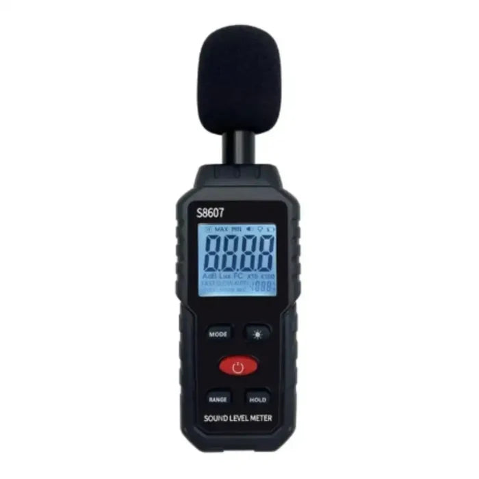 Habicare HBC Sound Level Meter measuring noise levels with digital display and ergonomic design.