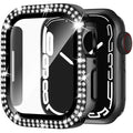 Habicare Sparkle protective case for Apple Watch SE 44mm series, TWS style, with a shiny, decorative design.
