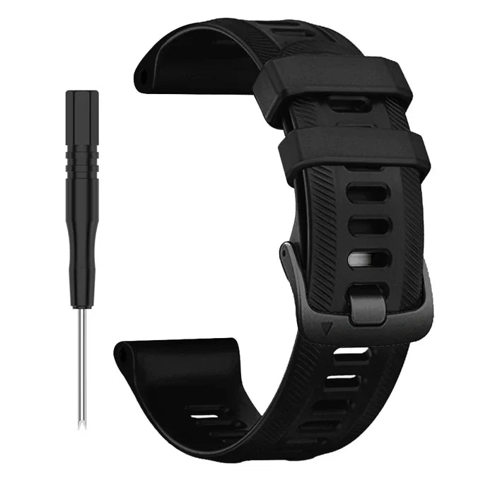 Colorful Habicare TWS sports silicone strap for Garmin Forerunner series, 22mm width, ideal for active wear and fitness tracking.