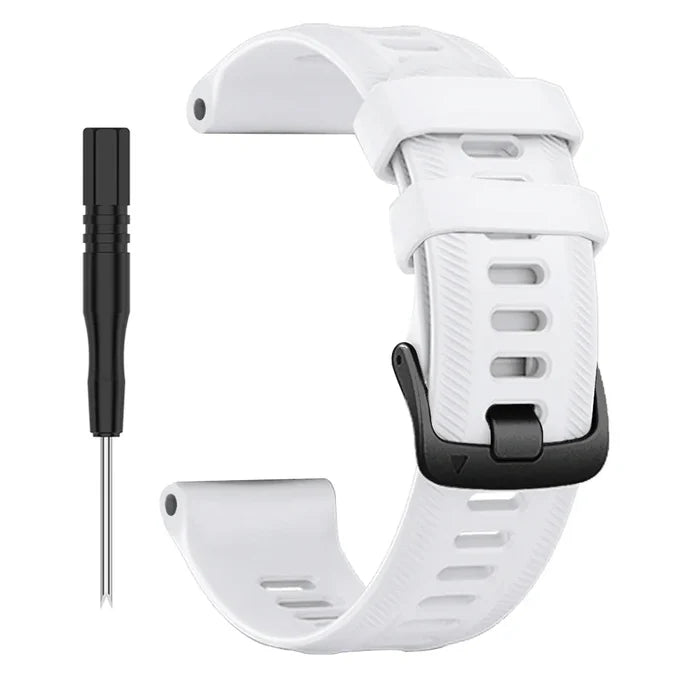 Colorful Habicare TWS sports silicone strap for Garmin Forerunner series, 22mm width, available in 10 vibrant colors.