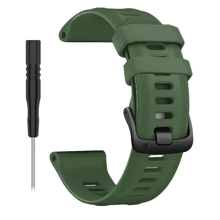 Habicare sports silicone strap for Garmin Forerunner series, 22mm width, available in 10 vibrant colors, TWS style.