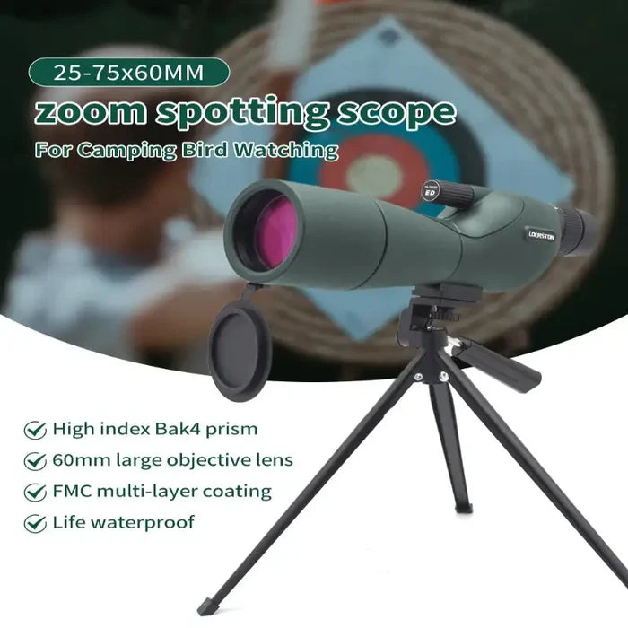Habicare SS spotting scope monocular with adjustable zoom and textured grip for outdoor wildlife viewing.