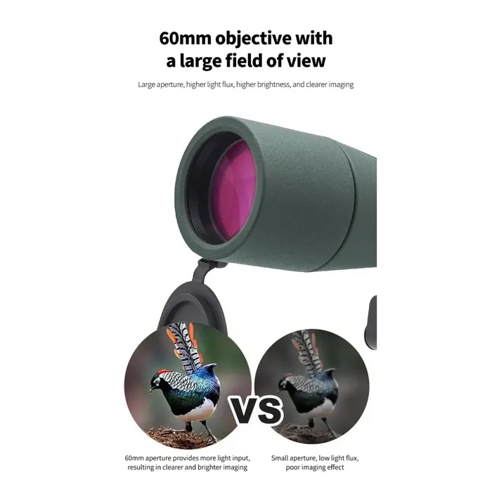 Habicare SS spotting scope monocular with adjustable zoom and sturdy build, ideal for birdwatching and outdoor observation.