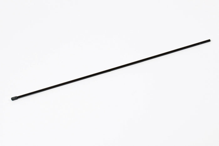 Black metal straight rod, ideal for various DIY projects and repairs.