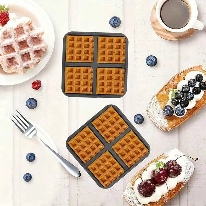 Square waffle mold for air fryer, non-stick baking pan accessory by ShopHub NZ, ideal for making crispy, evenly cooked waffles.