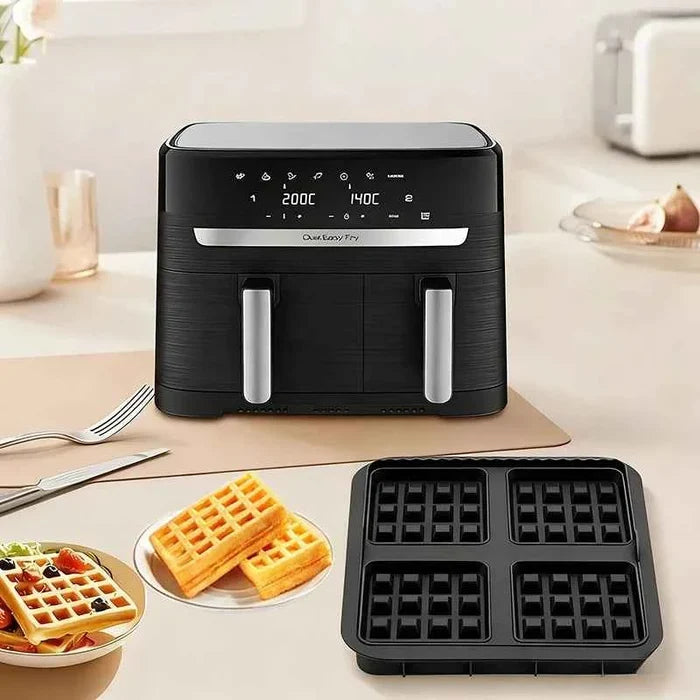 Square waffle mold for air fryer, non-stick baking pan accessory, ideal for making crispy waffles in ShopHub NZ air fryer