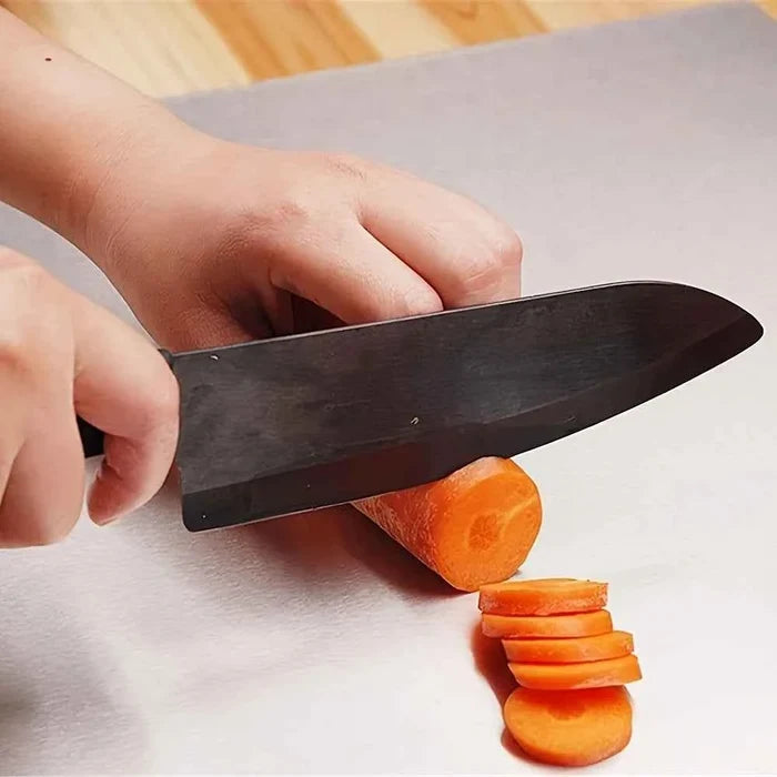 Stainless steel ShopHub NZ chopping board with a smooth, durable surface perfect for food preparation and slicing tasks.