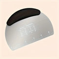 Stainless steel dough scraper cutter from ShopHub NZ with a flat edge, used for cutting and handling dough on baking surfaces.